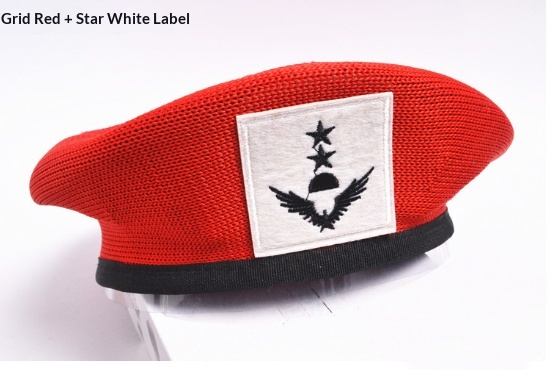Childrens Star-themed Performance Beret Red Security Uniform Sailor Dance Cap Equestrian Hat