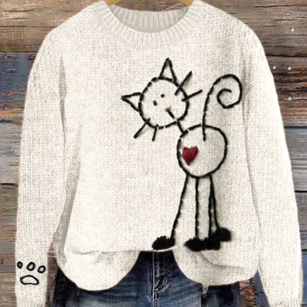 Womens Casual All-Match 3D Digital-Print Crew-Neck Top