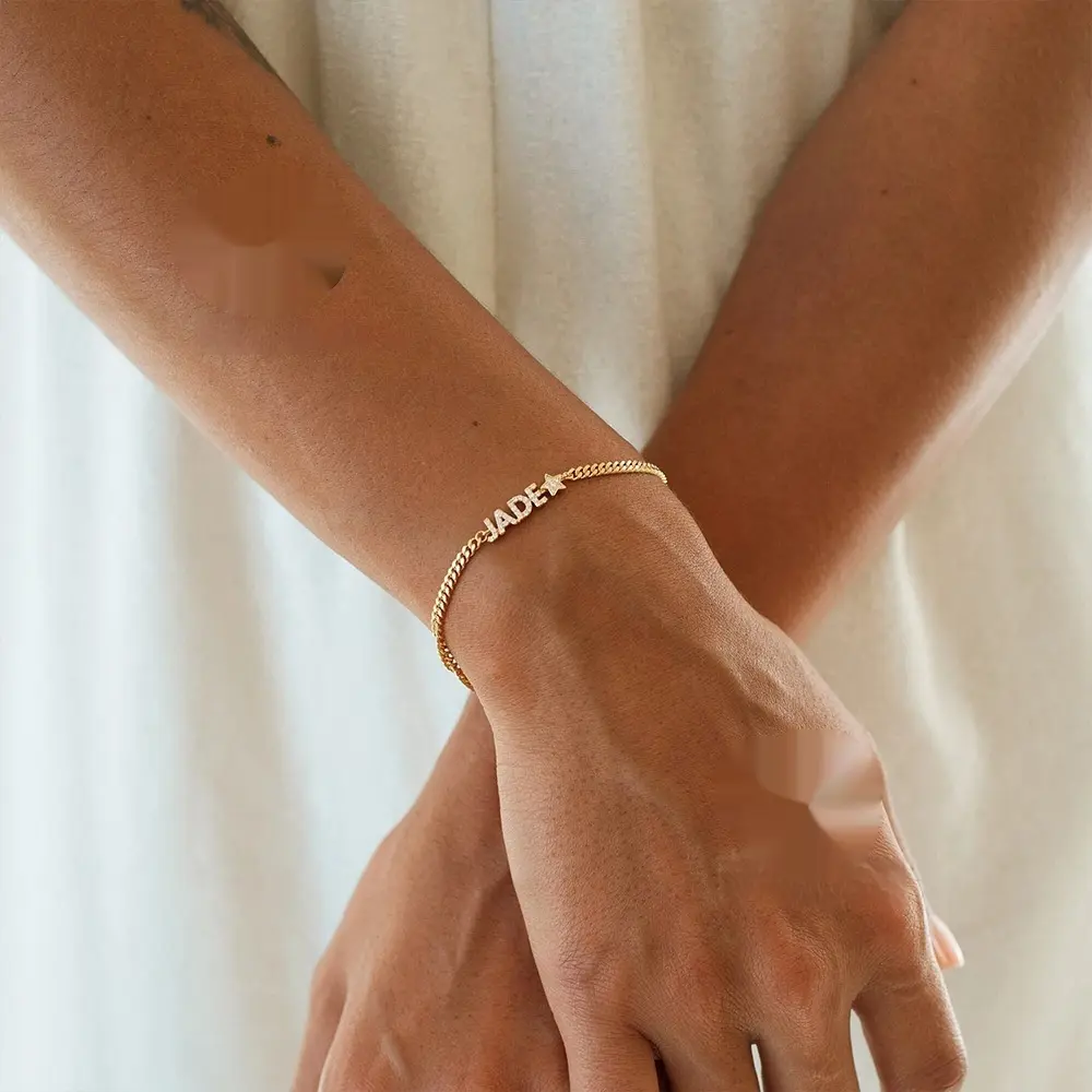 Engraved With Diamonds This Letter-shaped Bracelet Is Dazzlingly Luxurious