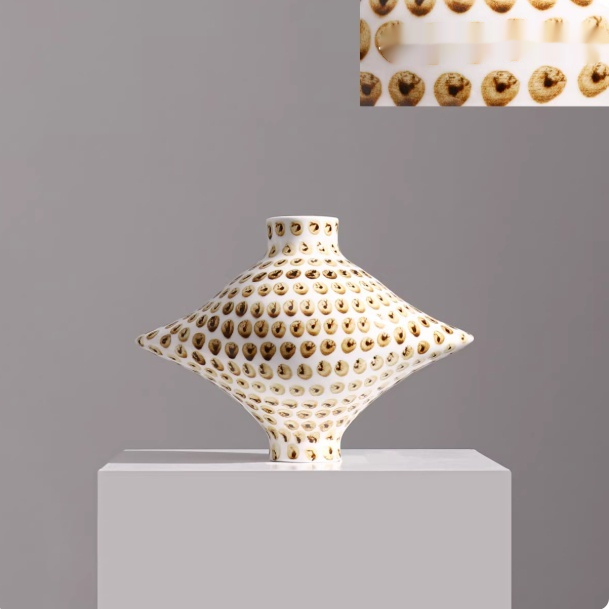 Handmade Polka-dot Sample Room Dining Area Entryway Countertop Personalized Flower Vase