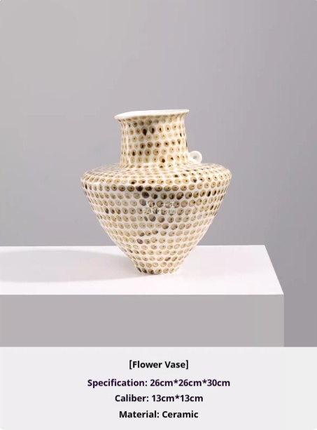 Handmade Polka-dot Sample Room Dining Area Entryway Countertop Personalized Flower Vase