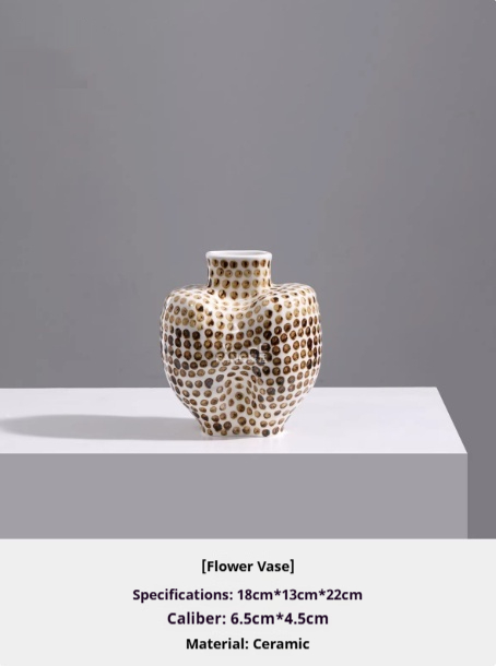 Handmade Polka-dot Sample Room Dining Area Entryway Countertop Personalized Flower Vase