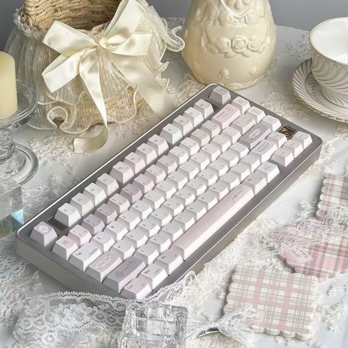 Simple Cute Pink-brown Highly Personalized Keyboard Keycaps