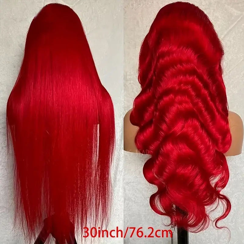 Front-lace Black Middle-parted Long Straight Hair For Womenfluffy Natural And Stylish Full Wig