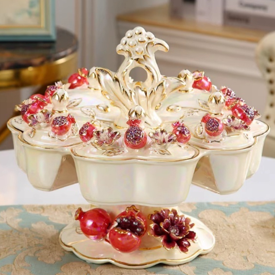 European Style Ceramic Dried Fruit Plate For Home Living Room