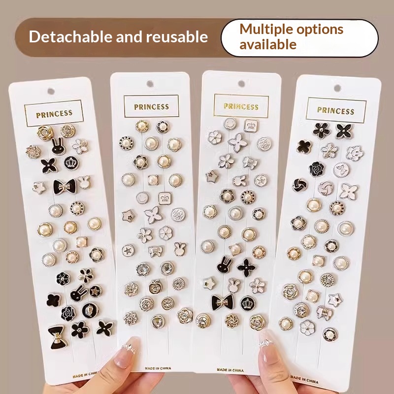 Fixed Shirt Collar Chest Pin With Magnetic Clasp To Prevent Wardrobe Malfunctions