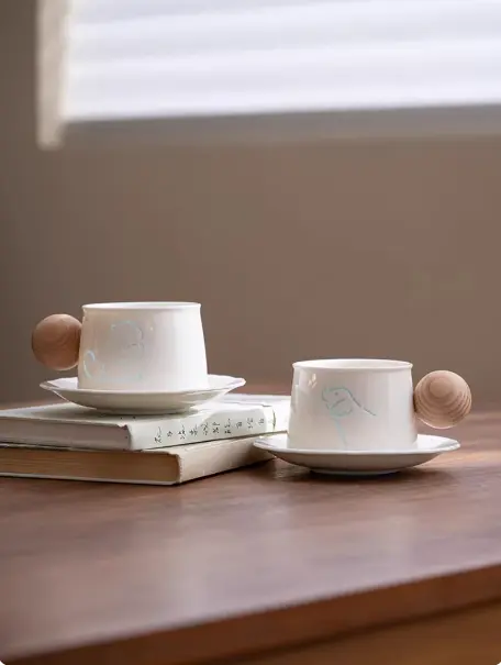 Creative Hollow Ceramic Couple Water Cup