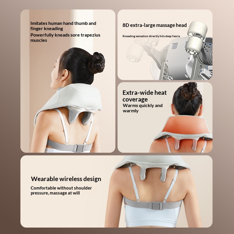 Cyber-celebrity Trapezius And Neck Massager With Kneading Function