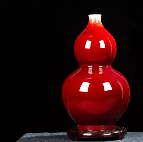 Ceramic Langhong Glazed Vase Large Artistic Ornament for Home