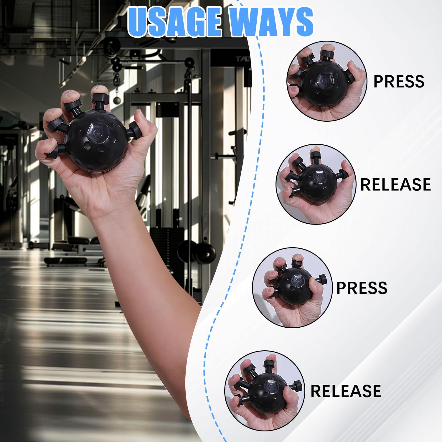 Gym Finger Hand Strengthener — Renforce Mains et Doigts - image 1