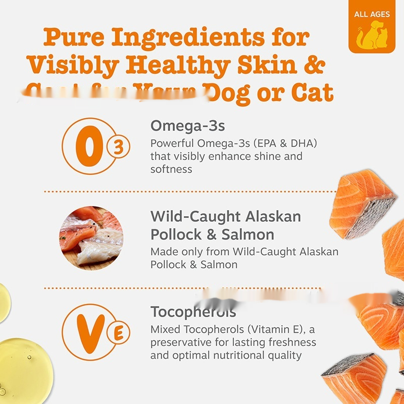 Pet Salmon Fish Oil Nourishing Serum For A Shiny Coat And Healthy Skin