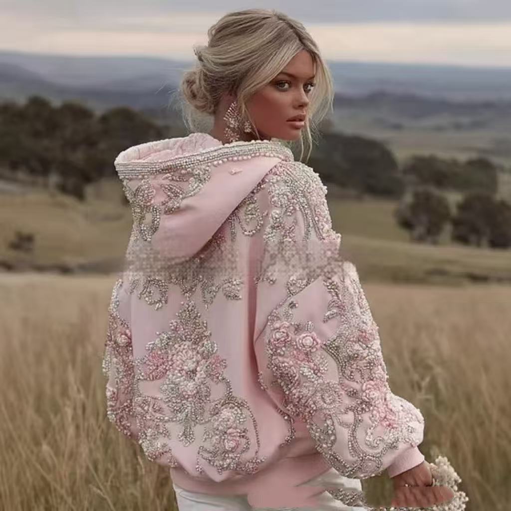 Women's Fashion Casual Printing Hooded Sweater