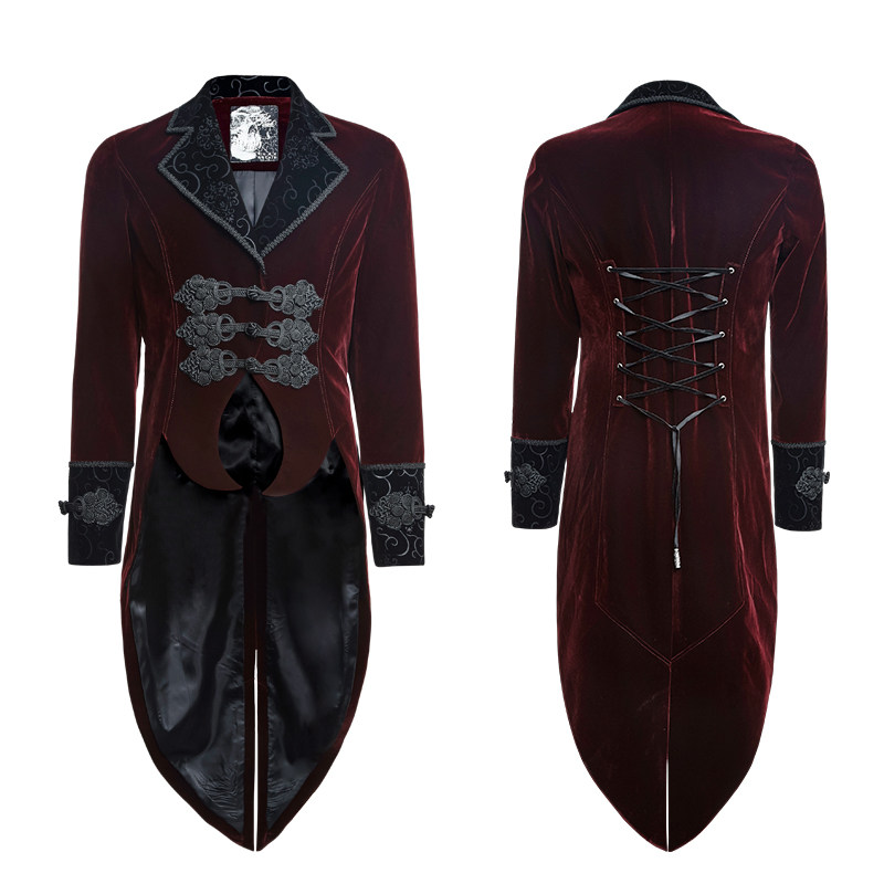 Retro Gentlemans Scissor-Tail Tuxedo Mens Coat