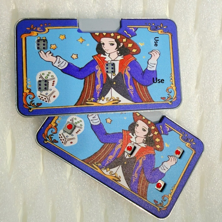 Mechanical Rotating Clown Tech With Five Spinning Disc Dice
