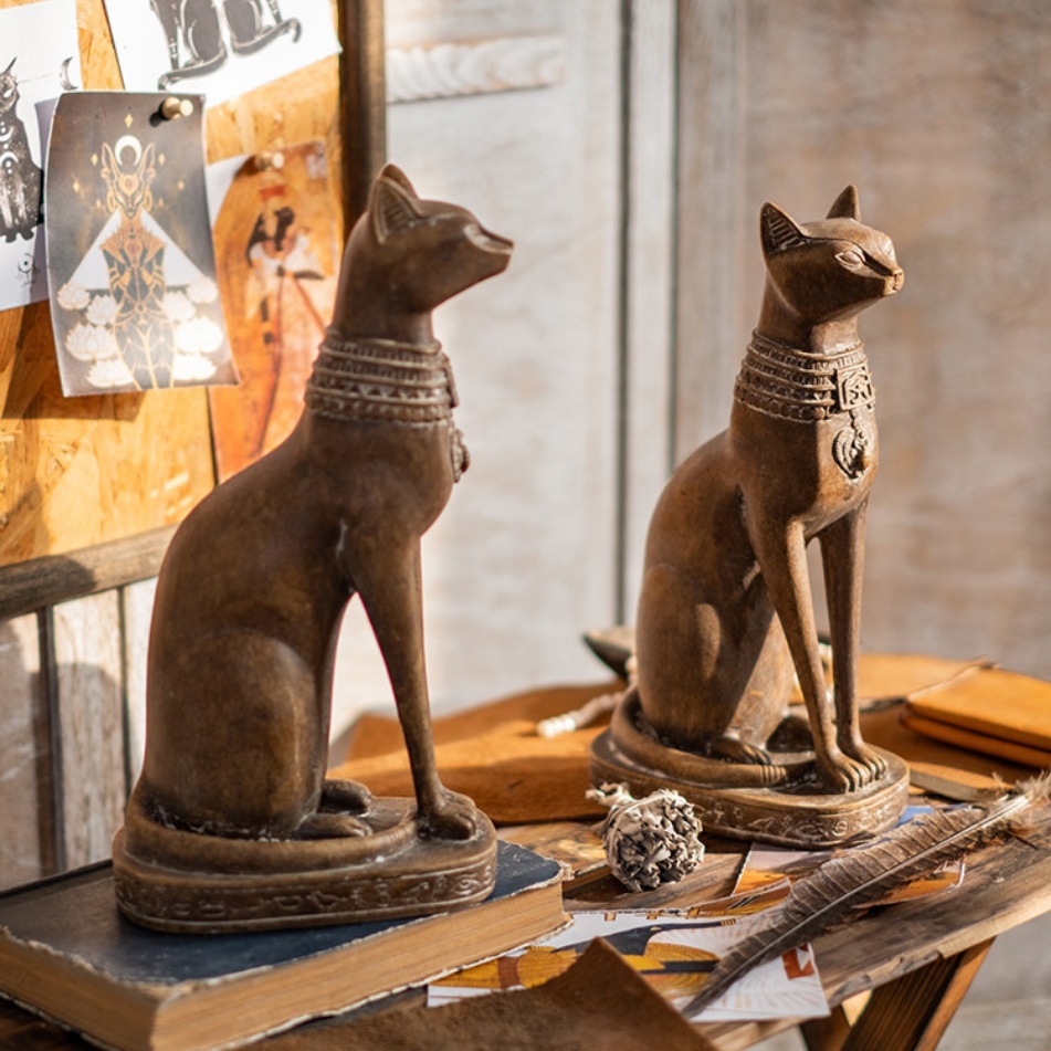 Egyptian Cat God Fortune Cat Resin Ornament