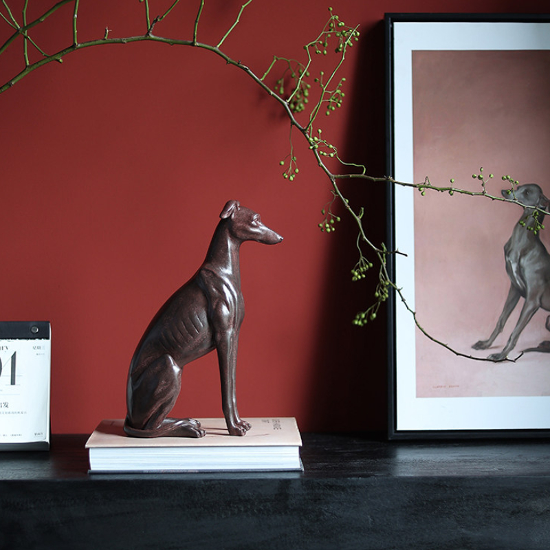 Elegant And Creative Dog Sculpture Decorative Ornaments For The Living Room