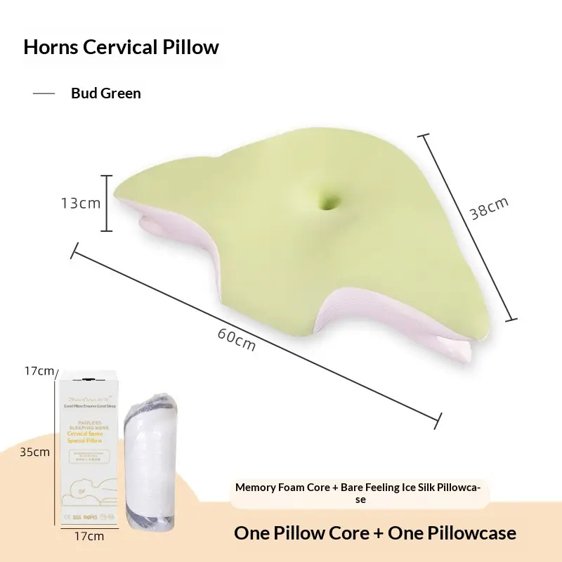 Memory Foam Neck Support Pillow With Breathable Design For Better Sleep And Slow-rebound Memory Foam