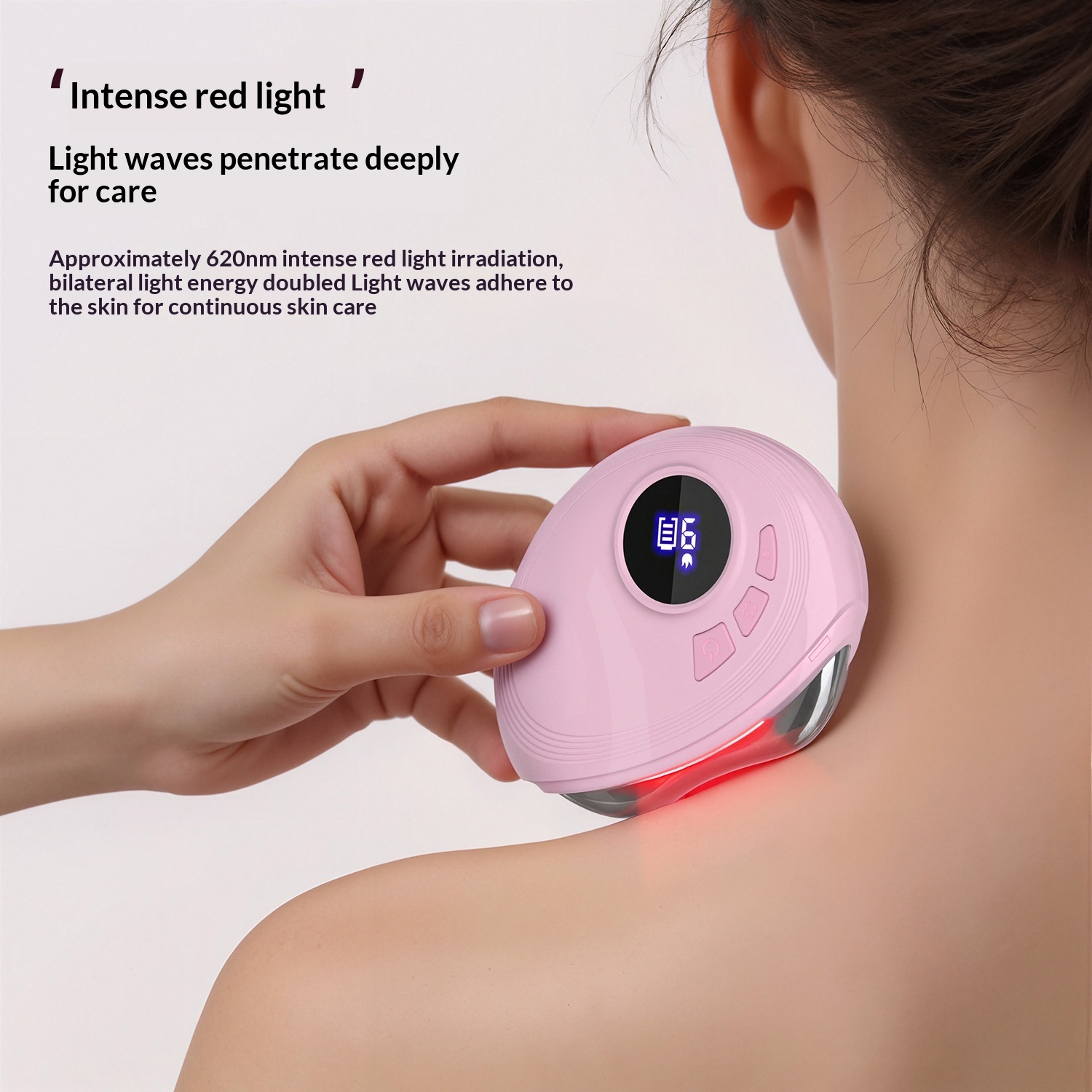 Womens Red And Blue Light Gua Sha Board Electric Gua Sha Device For Facial Beauty