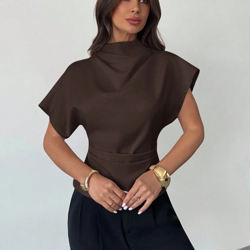 Asymmetrical Womens Fashion Blouse Top