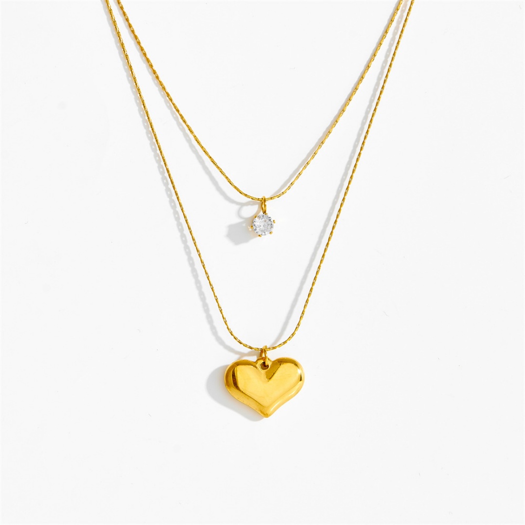 Temperament Double Fashion Necklace Is Simple