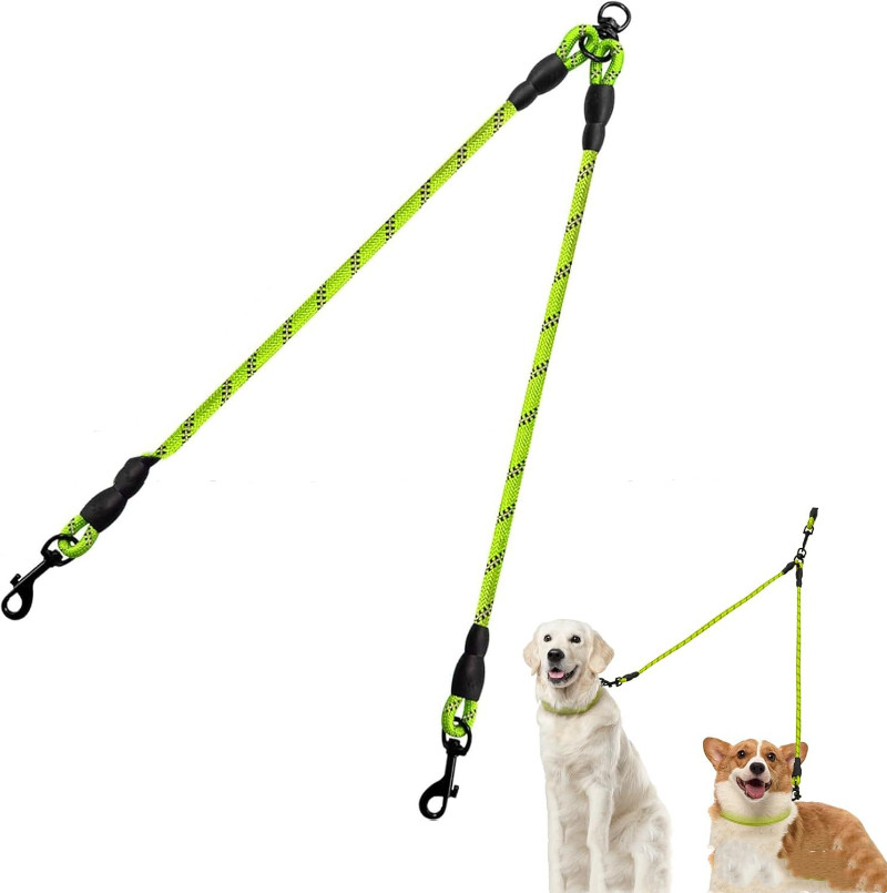 Dual Dog Leash With Tangle-free Design Ideal For Small And Medium-sized Dogs