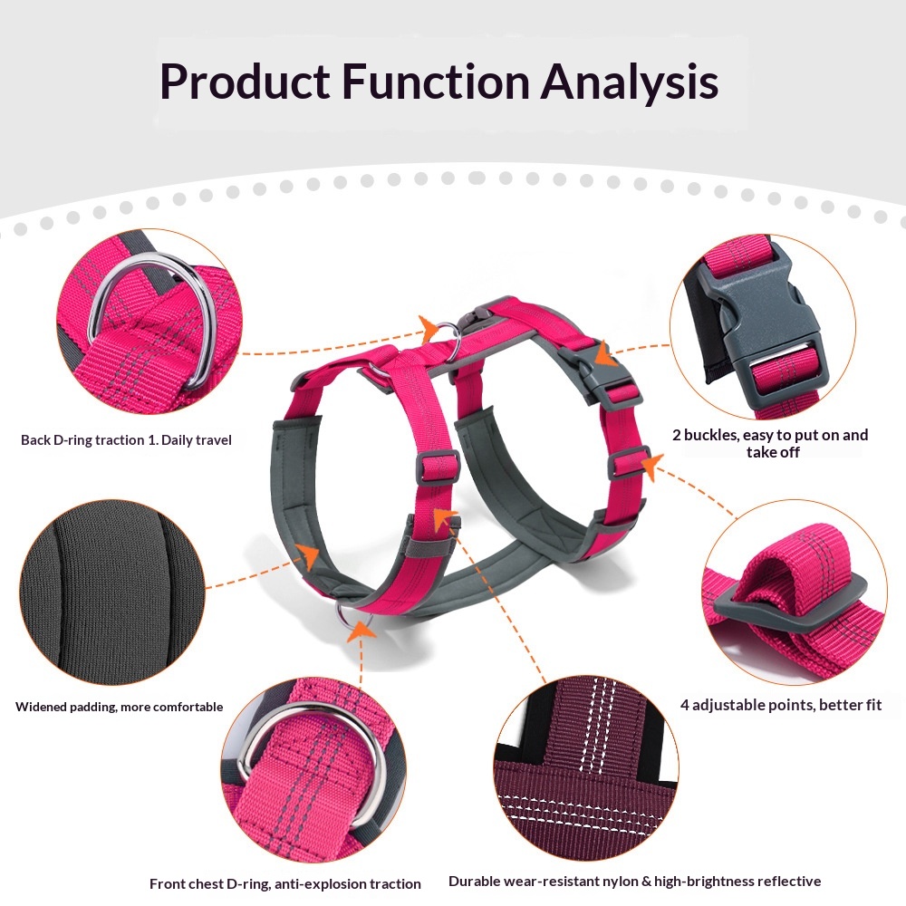 New Dog Leash And Harness Vest-style Leash