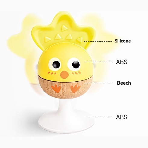 Happy Teething Rattle Baby Soothing Toy