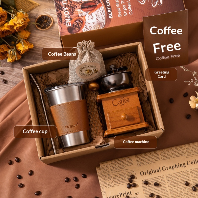 Practical Light-Luxury Coffee Machine Gift Set For Employees