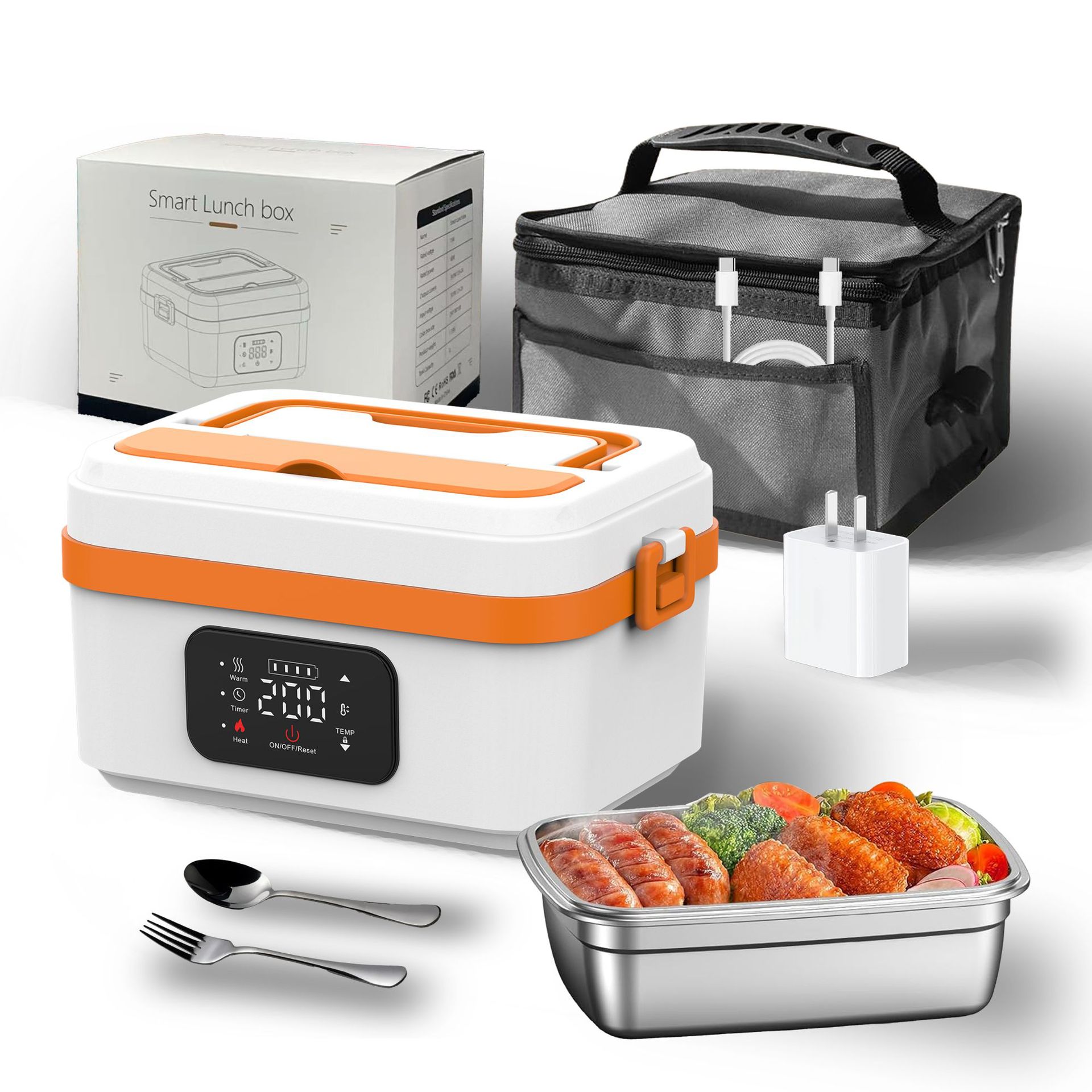 Rechargeable Office Worker Fishing Bento Lunch Box - Image 14