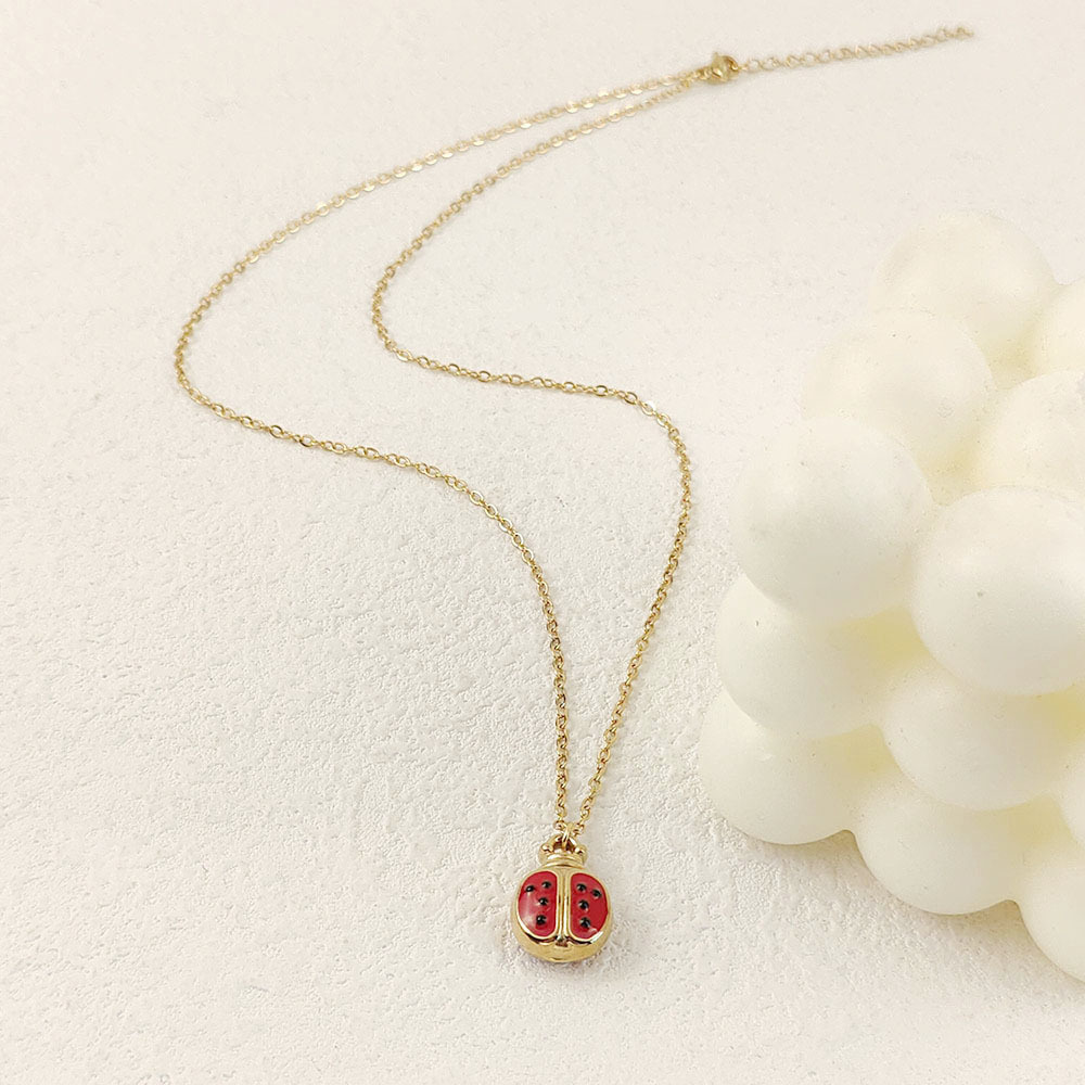 Cute Mini Insect Ladybug Necklace