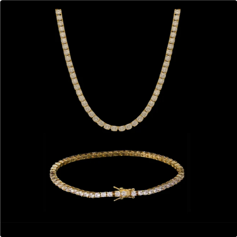 Men's Bracelet Micro-inlaid Zircon 3mm Bracelet