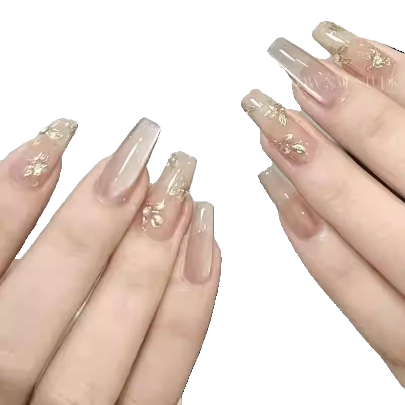 Detachable And Wearable Armor With Delicate Gold Foil Flowers