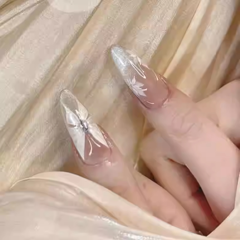 Cat-eye Floral Detachable Nail Glitter