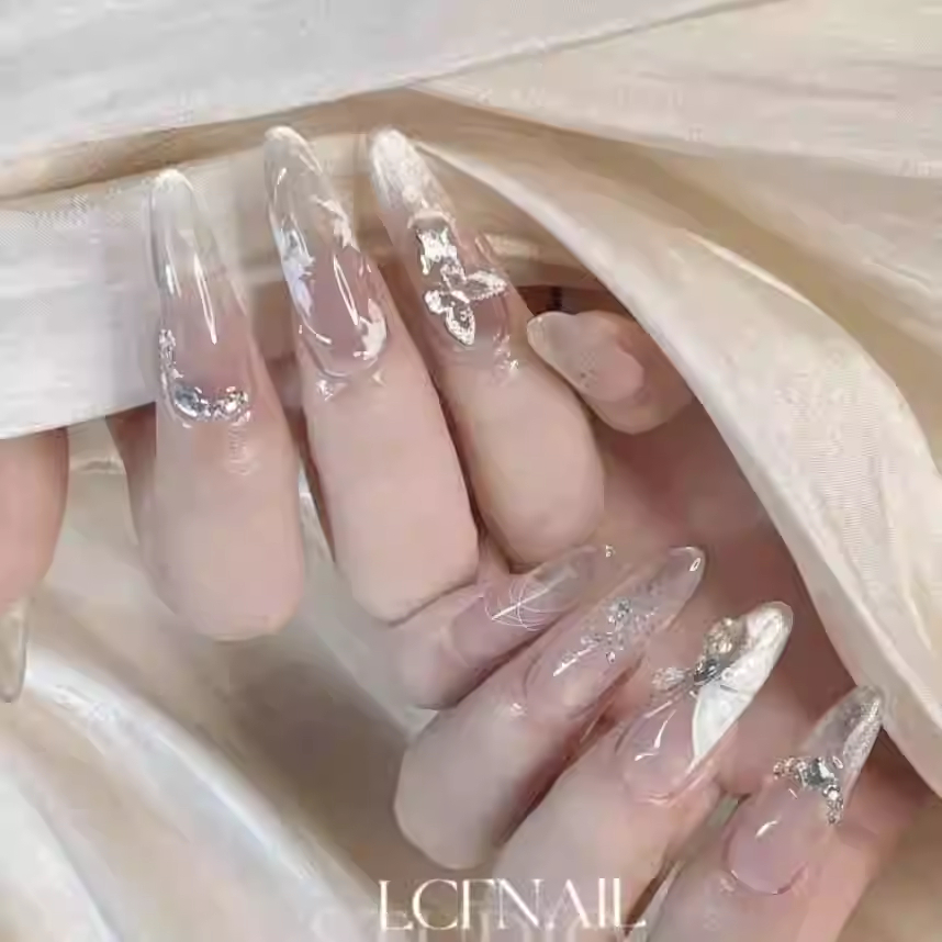 Cat-eye Floral Detachable Nail Glitter