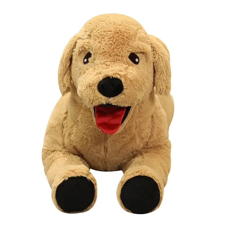 Simulation Labrador Puppy Plush Toy Big Yellow Dog Doll Lying Golden Retriever Doll Childrens Companion Gift