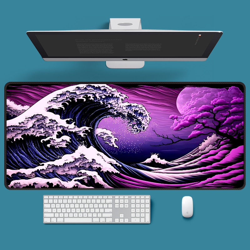 Esports Cartoon Wave-pattern Mouse Pad Anime-style Non-slip Mouse Pad 2