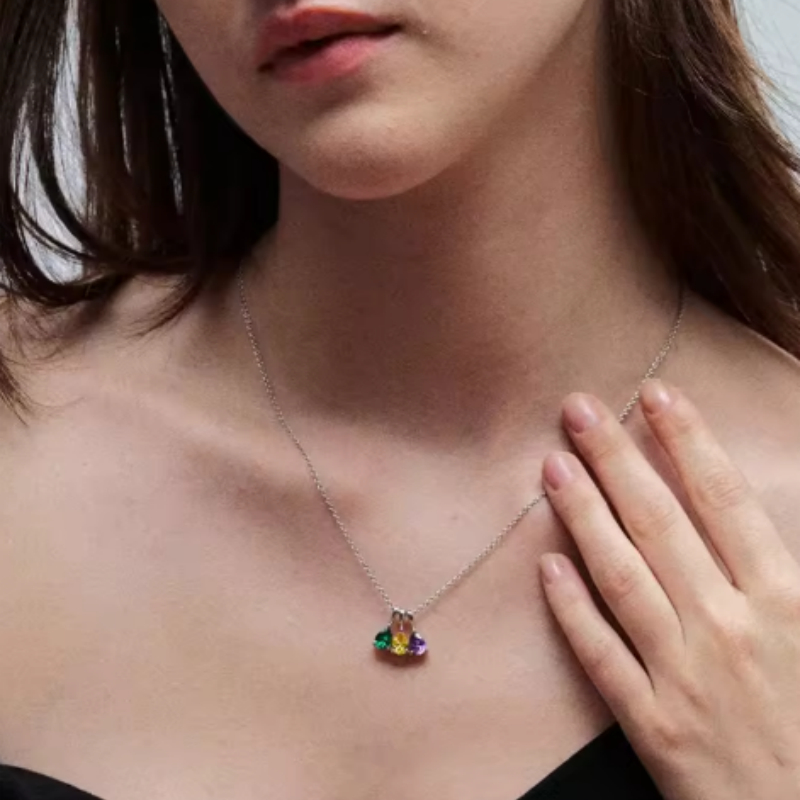 Twelve Birthstone Colored Zircon Necklace