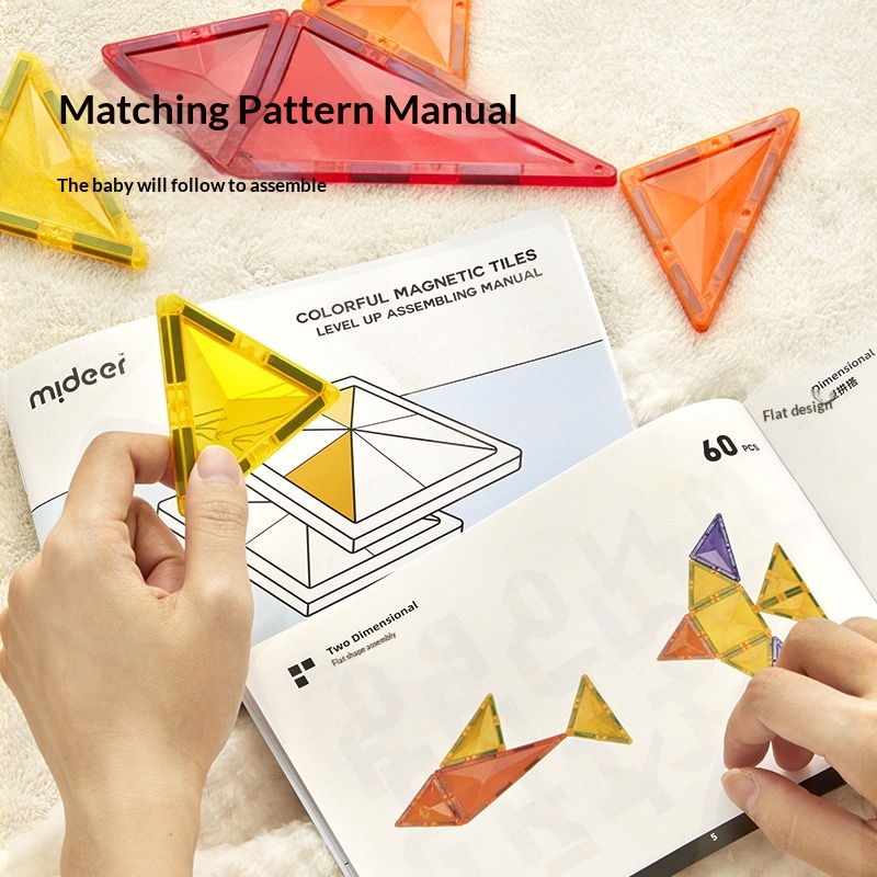 Children's Drill-in Window Magnetic Tiles Pure Magnetic Pipe Track Assembly Building Blocks