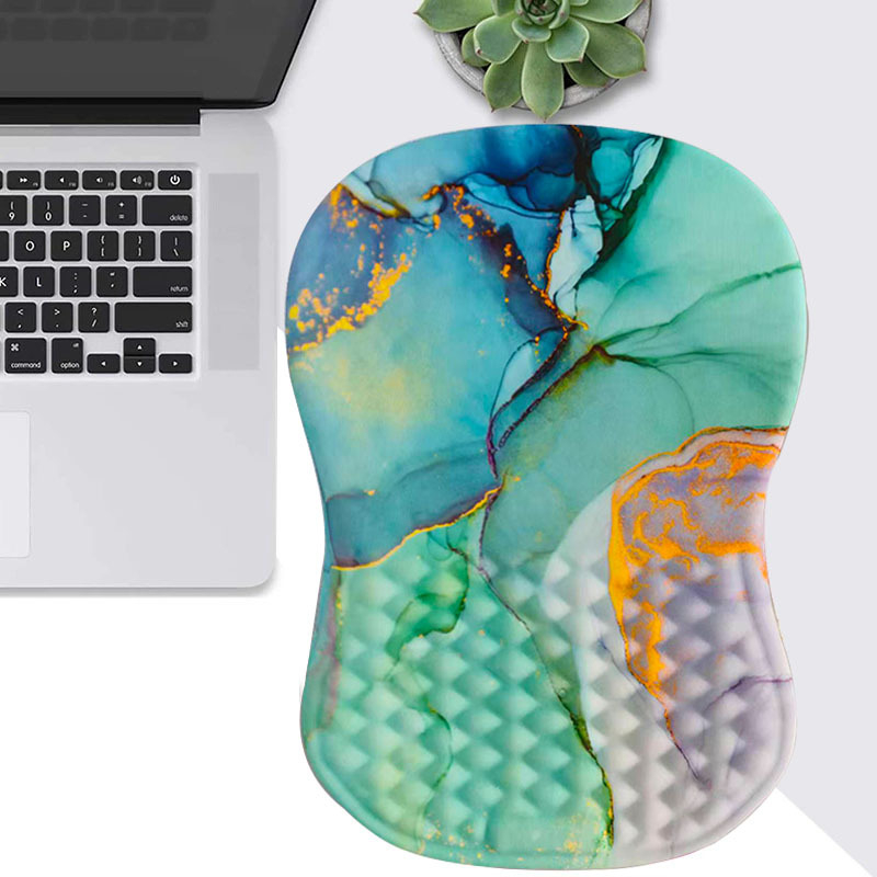 Ergonomic Massage Wrist Rest Mouse Solid-color Memory Foam Wrist Support Leather Office Pad With PU Base 5