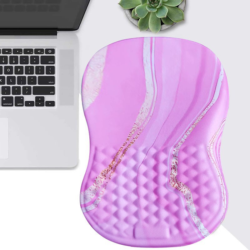 Ergonomic Massage Wrist Rest Mouse Solid-color Memory Foam Wrist Support Leather Office Pad With PU Base 10