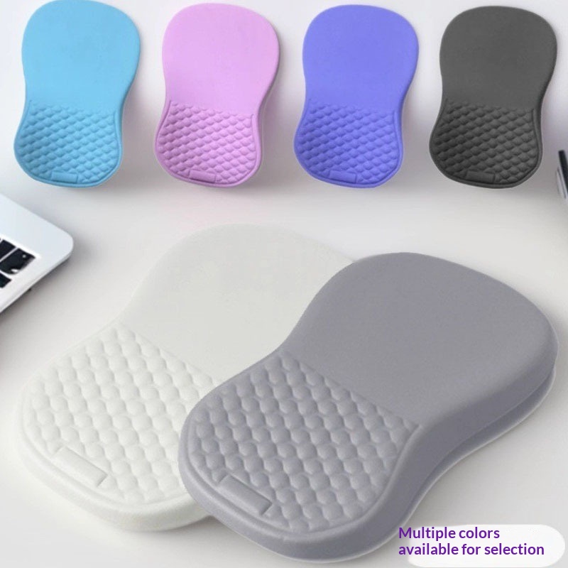 Ergonomic Massage Wrist Rest Mouse Solid-color Memory Foam Wrist Support Leather Office Pad With PU Base