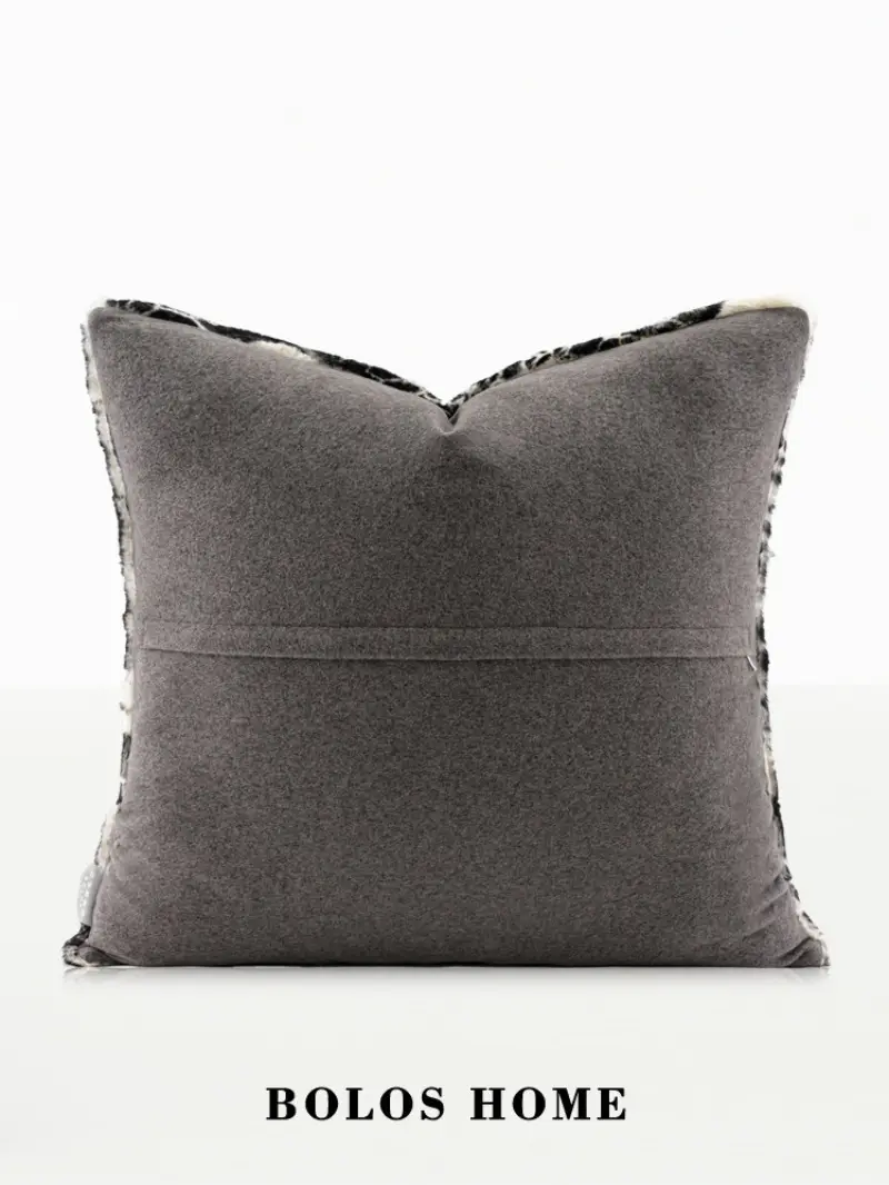 Third Space Luxurious Villa Clubhouse Living Room Sofa Cushion Cover With Soft Rabbit Fur For A High-End Look