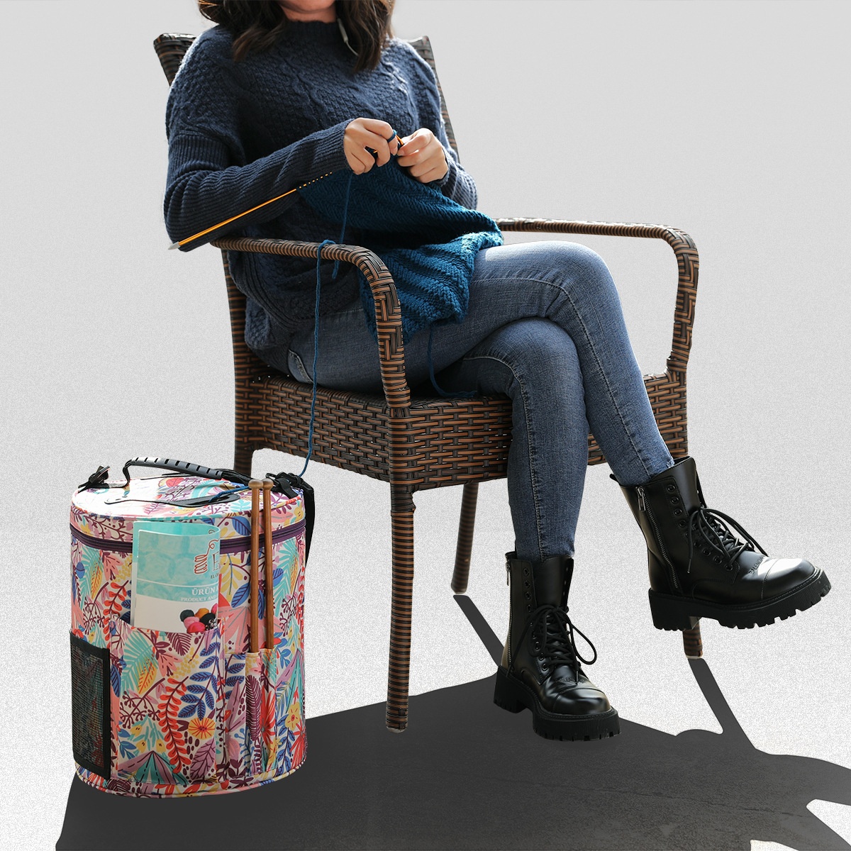 Dustproof Yarn Storage Bucket Bag