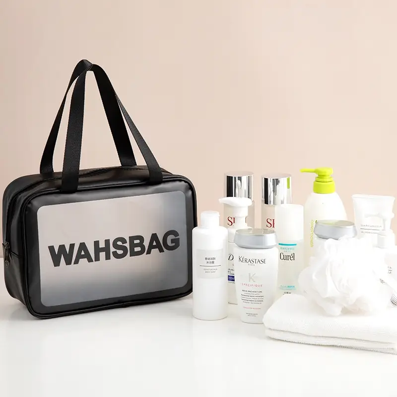 Korean-style Portable Waterproof Wash Bag With Dry-wet Separation And A Matte Finish For Bathing And Swimming