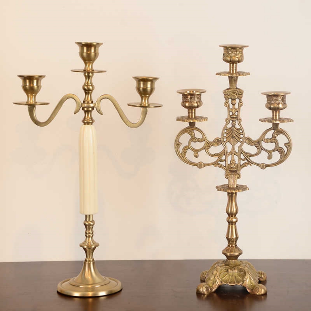 Brass European Candlestick French Home Decor
