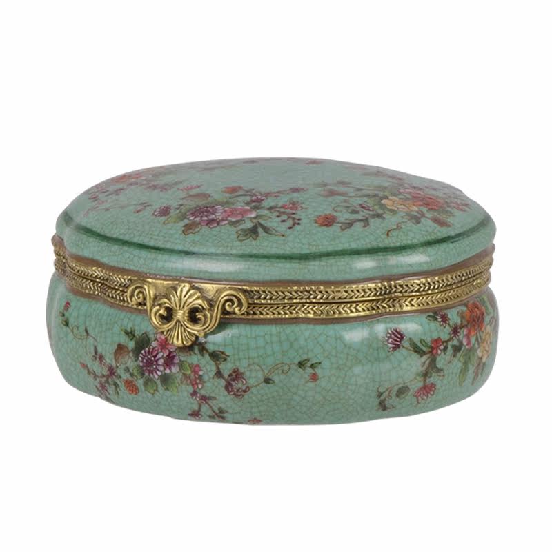 American retro ceramic jewelry box storage container,