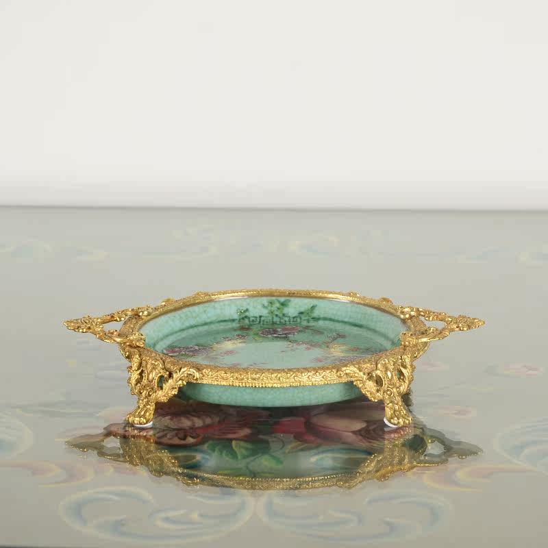 American retro ceramic jewelry box storage container,