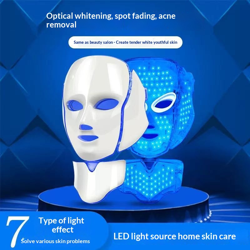 Home LED Photon Skin Rejuvenation Device With Neck Attachment
