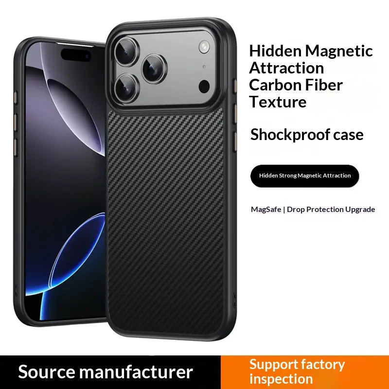 Carbon Fiber Phone Case With A Skin-like Magnetic Attachment