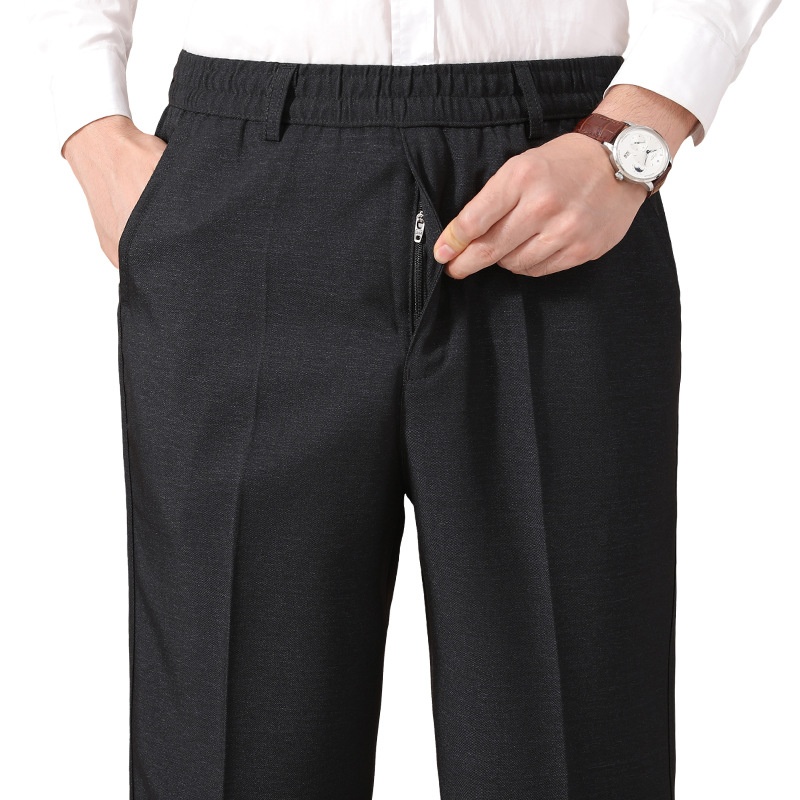Thickened Warm Loose-fit Straight-leg Casual Fleece-lined Pants